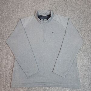 Travis Mathew Upgrated Mens XXL Quarter Zip Pullover Dark Gray Golf Performance